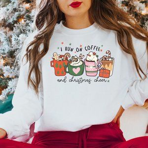 I Run On Coffee & Christmas Cheer Sweatshirt Christmas Sweatshirt